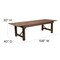 Flash Furniture Rectangle Antique Farm Table, Wood, Wood Grain XA-FARM-16-GG - alternate 3